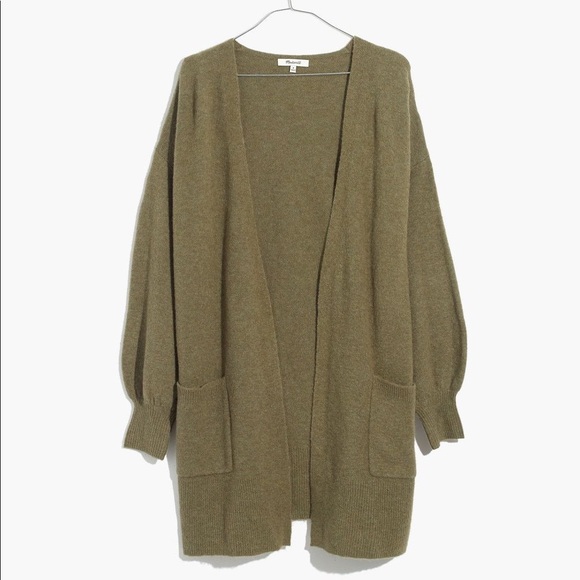 Madewell Edgewater Bubble Sleeve Cardigan Sweater - Picture 1 of 6